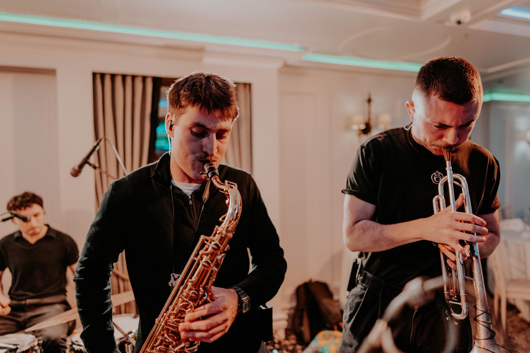 The brass section live