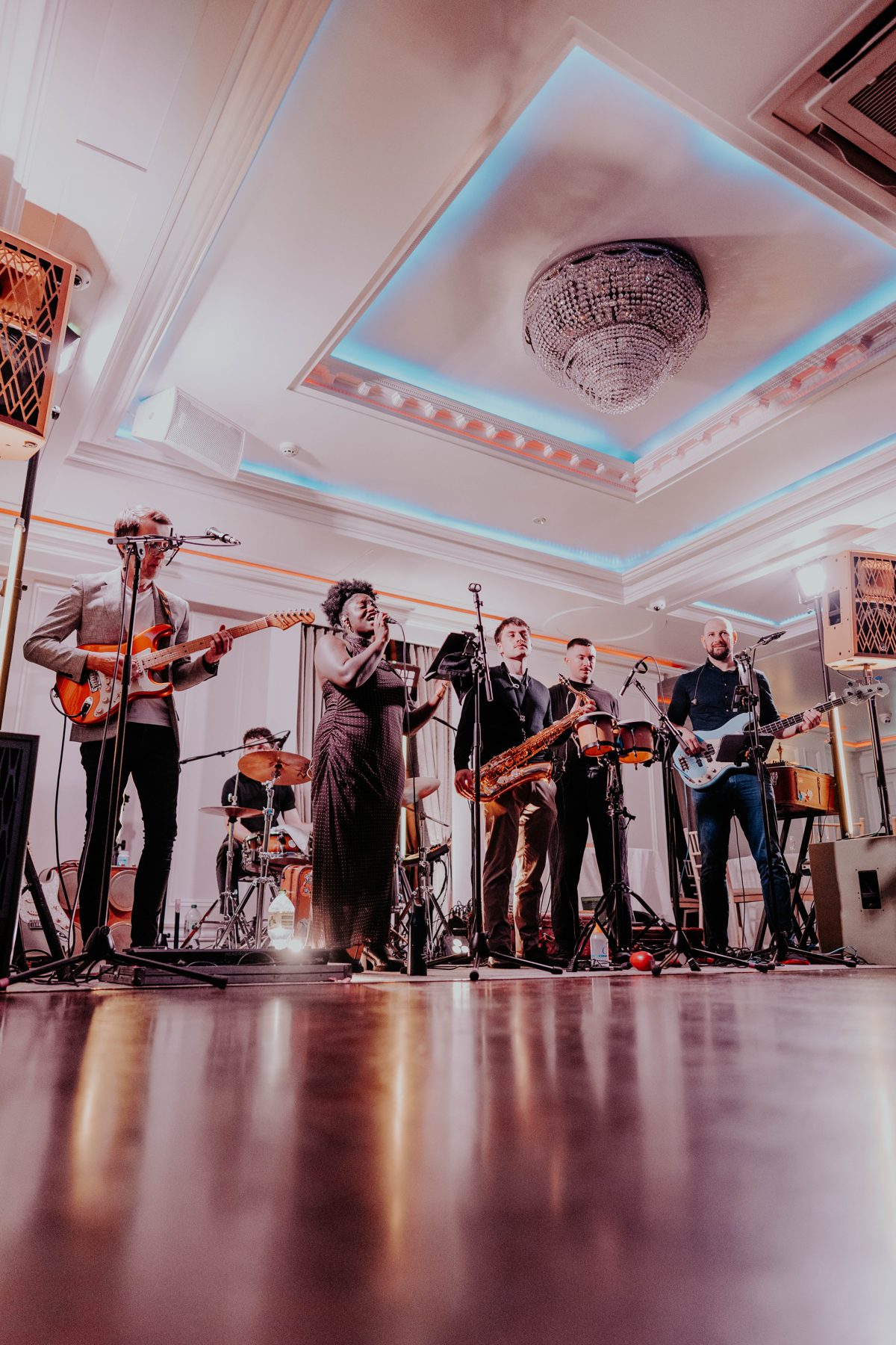 The Suitcase Seven performing live